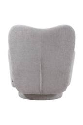 H&O Direct Modern Chenille Swivel Armchair in Light Grey - thumbnail 5
