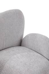H&O Direct Modern Chenille Swivel Armchair in Light Grey - thumbnail 6