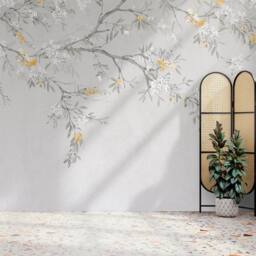 Superfresco Easy Blossom Trail Yellow Print To Order 3m x 2.8m Mural - thumbnail 1