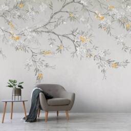 Superfresco Easy Blossom Trail Yellow Print To Order 3m x 2.8m Mural - thumbnail 3