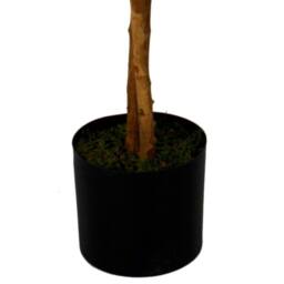 Leaf 130cm Artificial Wisteria Tree White Flowers Gold Planter in Green - thumbnail 4