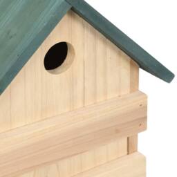 Berkfield Home Green Bird Houses 4 pcs 23x19x33 cm Firwood in Beige - Size: 23 x 19 x 33 cm - thumbnail 7