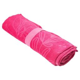 Aquawave Rannas Leaf Print Cotton Beach Towel in Pink - thumbnail 3