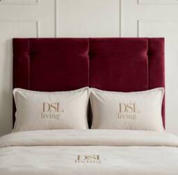 DS Living Kingsley Maroon Divan Bed - Size: Double - thumbnail 2
