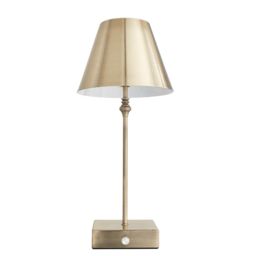 Pagazzi Lustre Antique Brass Rechargeable Led Table Lamp in Gold - thumbnail 4