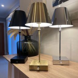 Pagazzi Lustre Antique Brass Rechargeable Led Table Lamp in Gold - thumbnail 3