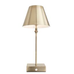 Pagazzi Lustre Antique Brass Rechargeable Led Table Lamp in Gold - thumbnail 5