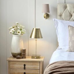 Pagazzi Lustre Antique Brass Rechargeable Led Table Lamp in Gold - thumbnail 1