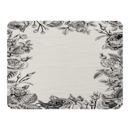 Benjamin Tate Design Hand Drawn Roses Blanket in Natural - Size: 120 cm x 150 cm - thumbnail 1