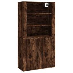 Berkfield Home Highboard Smoked Oak Engineered Wood in Brown - thumbnail 3