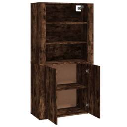 Berkfield Home Highboard Smoked Oak Engineered Wood in Brown - thumbnail 6
