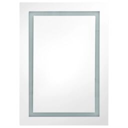 Berkfield Home LED Bathroom Mirror Cabinet Grey 50x13x70 cm - Size: 50 x 13 x 70 cm - thumbnail 4