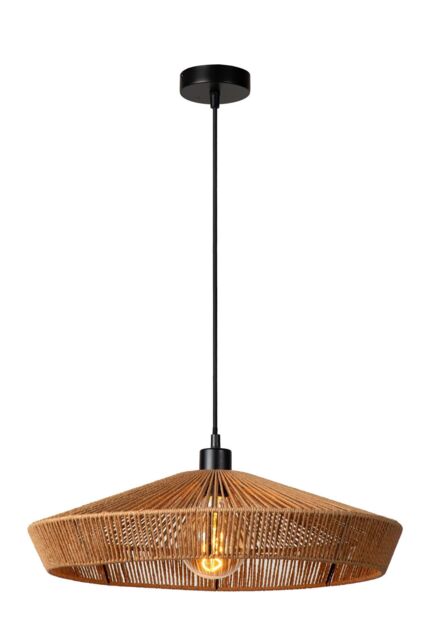 Lucide 'YUNKAI' Dimmable Stylish Adjustable Height Indoor Pendant Light 1xE27 in Brown - image 1
