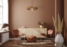 Lucide 'YUNKAI' Dimmable Stylish Adjustable Height Indoor Pendant Light 1xE27 in Brown - thumbnail 3