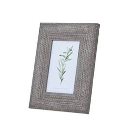 Lemon Pavilion Furniture and Decor Woven Photo Frame 4 x 6 - Wood - L1 x W19 x H24 cm - Grey - thumbnail 1