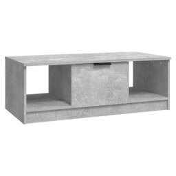 Berkfield Home Decorative Coffee Table Concrete Grey 102x50x36 cm Engineered Wood - Size: 102 x 50 x 36 cm - thumbnail 3