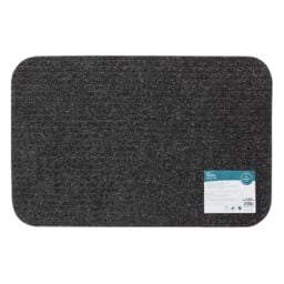 JVL Delta Scraper Door Mat, 40x60cm, Charcoal - Size: 40 cm x 60 cm