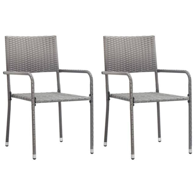 Berkfield Home Luxurious 3 Piece Garden Dining Set Poly Rattan Anthracite & Grey - image 1