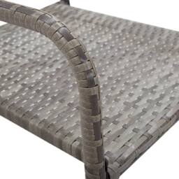 Berkfield Home Luxurious 3 Piece Garden Dining Set Poly Rattan Anthracite & Grey - thumbnail 6