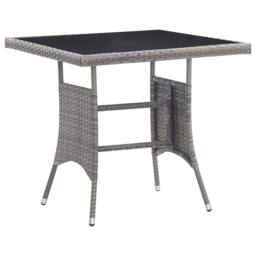 Berkfield Home Luxurious 3 Piece Garden Dining Set Poly Rattan Anthracite & Grey - thumbnail 7