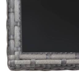 Berkfield Home Luxurious 3 Piece Garden Dining Set Poly Rattan Anthracite & Grey - thumbnail 8