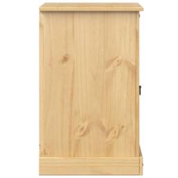 Berkfield Home HiFi Cabinet Corona 60x50x82 cm Solid Wood Pine in Light Brown - Size: 60 x 50 x 82 cm - thumbnail 5