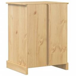 Berkfield Home HiFi Cabinet Corona 60x50x82 cm Solid Wood Pine in Light Brown - Size: 60 x 50 x 82 cm - thumbnail 6