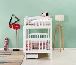 KOSY KOALA Bunk Bed Kids White 3ft with Mattress Single Pine Wooden Children Bedroom Furniture in Wine - thumbnail 8