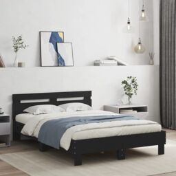 Berkfield Home Bed Frame without Mattress Black 120x200 cm - Size: Small Double - thumbnail 3