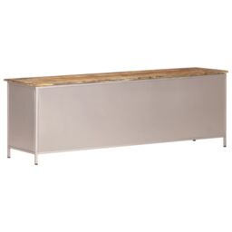 Berkfield Home TV Cabinet 120x30x40 cm Rough Mango Wood in Brown - Size: 120 x 30 x 40 cm - thumbnail 4