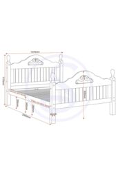 "Seconique Corona Scroll 4'6"" Double Bed High Foot End in Natural" - thumbnail 6