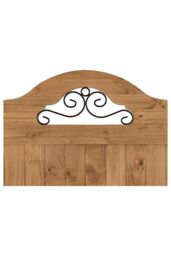 "Seconique Corona Scroll 4'6"" Double Bed High Foot End in Natural" - thumbnail 4