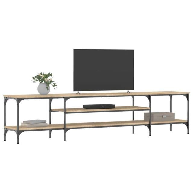 Berkfield Home TV Cabinet Sonoma Oak 201x35x45 cm Engineered Wood&Iron - Size: 201 x 35 x 45 cm - image 1