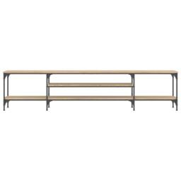 Berkfield Home TV Cabinet Sonoma Oak 201x35x45 cm Engineered Wood&Iron - Size: 201 x 35 x 45 cm - thumbnail 4