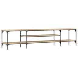 Berkfield Home TV Cabinet Sonoma Oak 201x35x45 cm Engineered Wood&Iron - Size: 201 x 35 x 45 cm - thumbnail 6