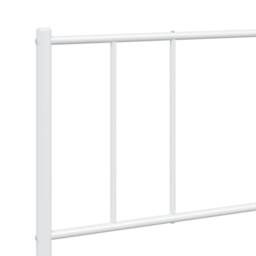 Berkfield Home Metal Bed Frame with Headboard White 193x203 cm - thumbnail 9