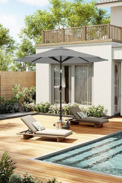 Living and Home 3m Outdoor Solar 24 LED Lights Patio with Crank (Base is not included) in Grey - image 1