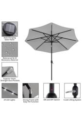 Living and Home 3m Outdoor Solar 24 LED Lights Patio with Crank (Base is not included) in Grey - thumbnail 5