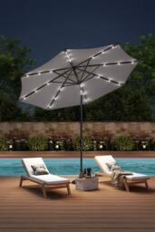 Living and Home 3m Outdoor Solar 24 LED Lights Patio with Crank (Base is not included) in Grey - thumbnail 3