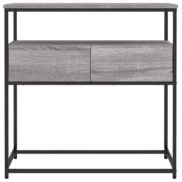 Berkfield Home Console Table Grey Sonoma 75x40x75 cm Engineered Wood - Size: 75 x 40 x 75 cm - thumbnail 6