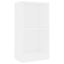 Berkfield Home Bookshelf White 40x24x75 cm Engineered Wood - Size: 40 x 24 x 75 cm - thumbnail 2