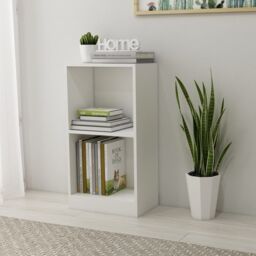 Berkfield Home Bookshelf White 40x24x75 cm Engineered Wood - Size: 40 x 24 x 75 cm - thumbnail 1