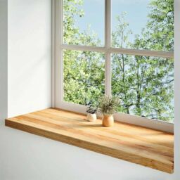 Berkfield Home Window Sills 2 pcs Light Brown 120x40x2 cm Solid Wood Oak - Size: Medium - thumbnail 2