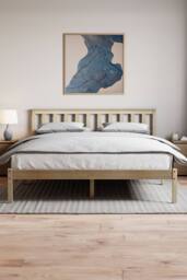 HD Designs Milan King Size Wooden Bed Frame Low Foot 820 x 1595 x 2050 mm in Brown - thumbnail 1