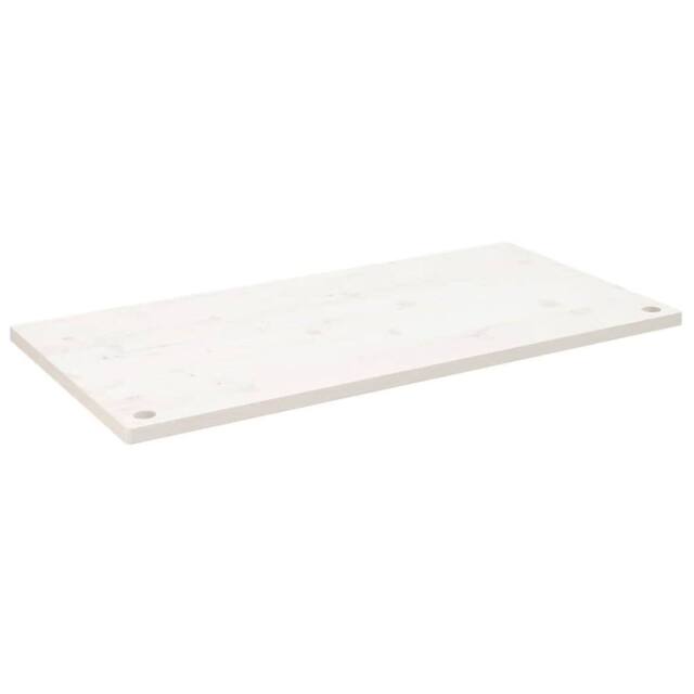 Berkfield Home Desk Top White 110x55x2.5 cm Solid Wood Pine - image 1