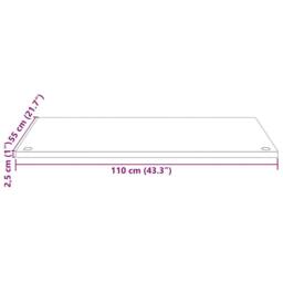 Berkfield Home Desk Top White 110x55x2.5 cm Solid Wood Pine - thumbnail 8