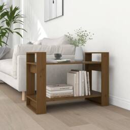 Berkfield Home Book Cabinet/Room Divider Honey Brown 80x35x56.5 cm Solid Wood - thumbnail 2