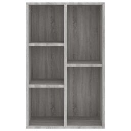 Berkfield Home Book Cabinet/Sideboard Grey Sonoma 50x25x80 cm Engineered Wood - Size: 50 x 25 x 80 cm - thumbnail 6