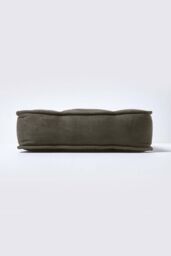 Homescapes Faux Suede Dining Chair Booster Cushion in Grey - Size: 40 cm x 40 cm - thumbnail 5