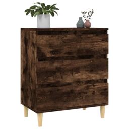 Berkfield Home Sideboard Smoked Oak 60x35x70 cm Engineered Wood in Brown - Size: 60 x 35 x 70 cm - thumbnail 4